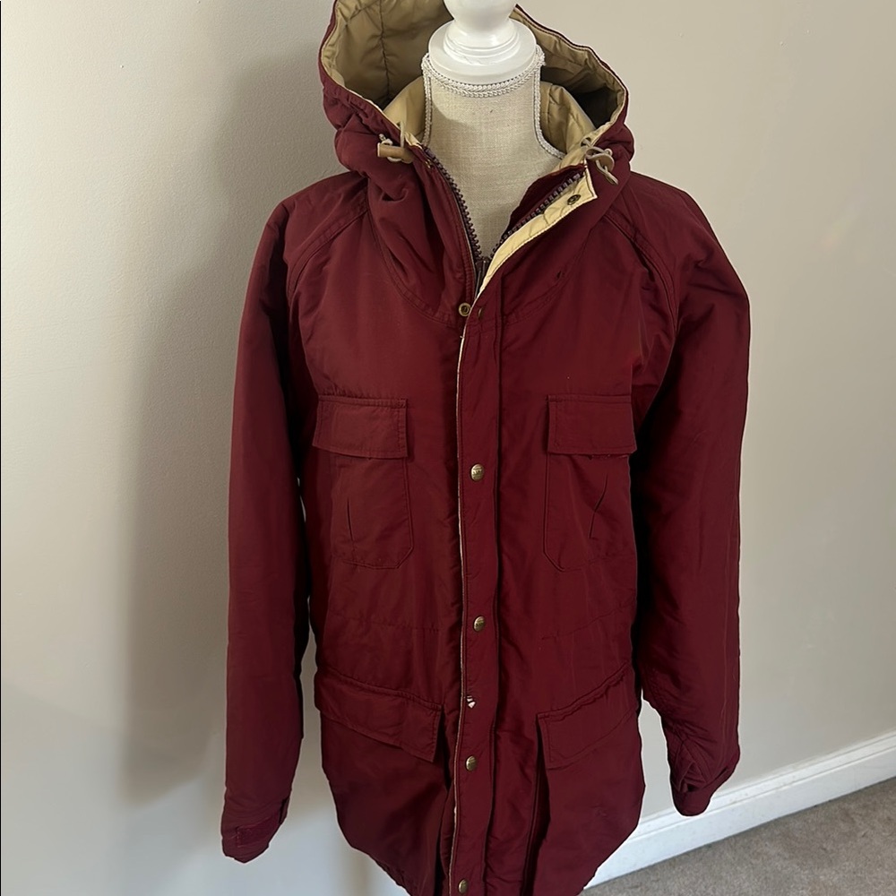 Vintage L.L. Bean Baxter State Parka Men's Maroon Hooded Performance Jacket